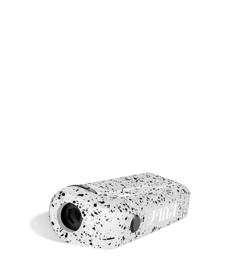 White Black Spatter down view Wulf Mods UNI Adjustable 510 Thread Battery on white studio background