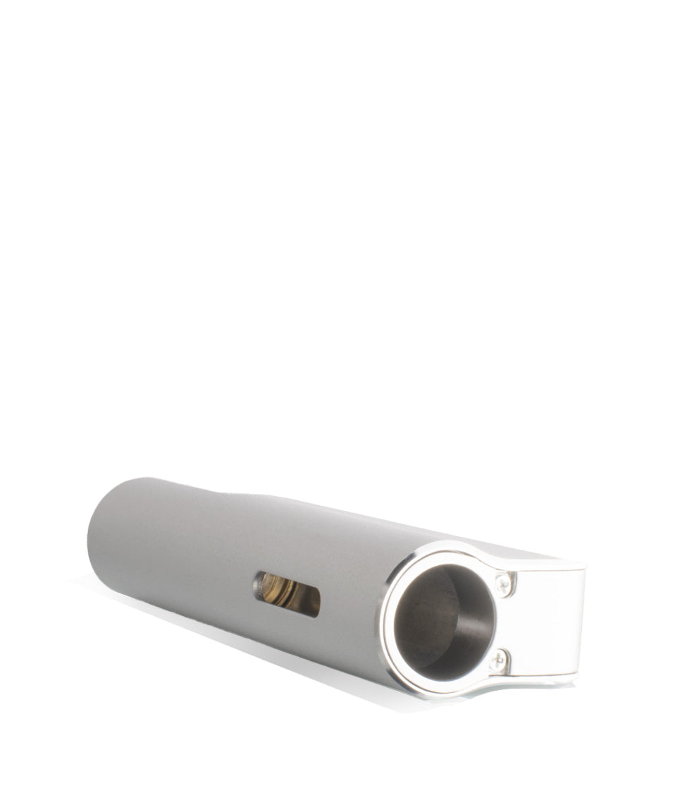 Silver chamber Exxus Vape Snap VV 510 Thread Battery on white studio background