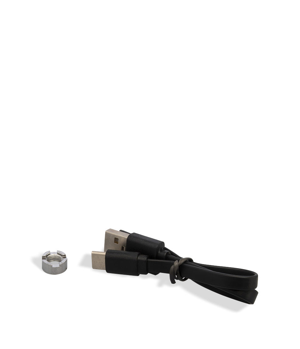 Magnetic and USB-C Charger Wulf Mods UNI S Adjustable 510 Thread Battery on white background