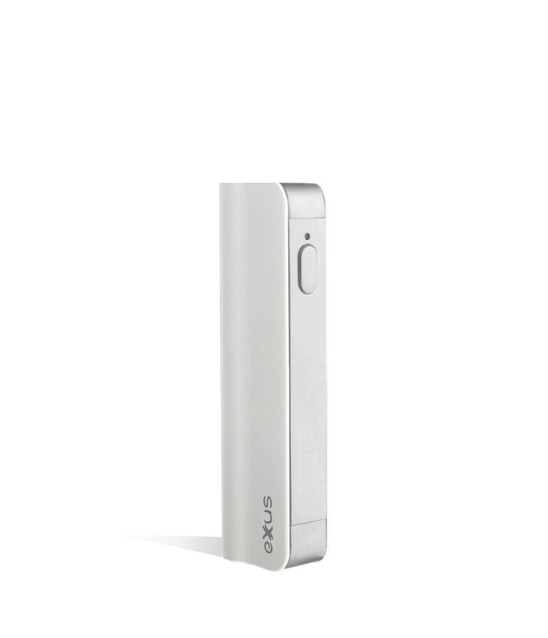 Pearl angle Exxus Vape Snap VV 510 Thread Battery on white studio background