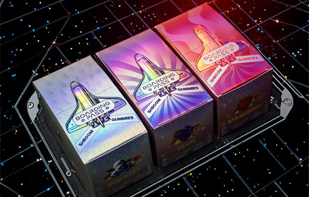 Boarding Pass Packaging being carried through space