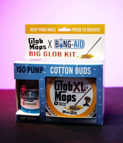 Bong Aid Glob Mops Kit on dark display
