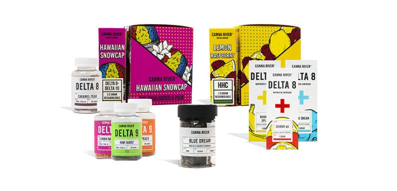 Canna River products on white background