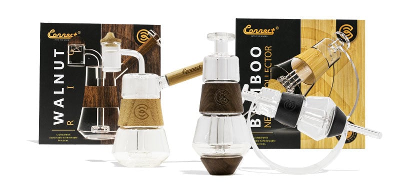 Connect products on white background