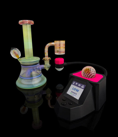 Dab Rite on Black Ground with water pipe nearby
