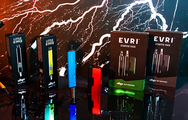 Dip Devices on rainy ground with lightning effects