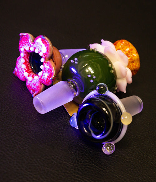 Empire Glassworks unique bowls laying on desk