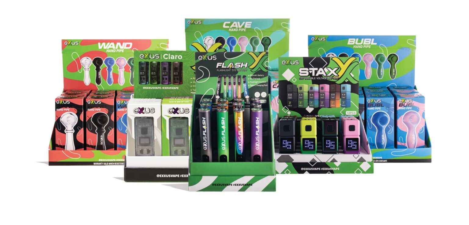 Exxus Vape products on white background