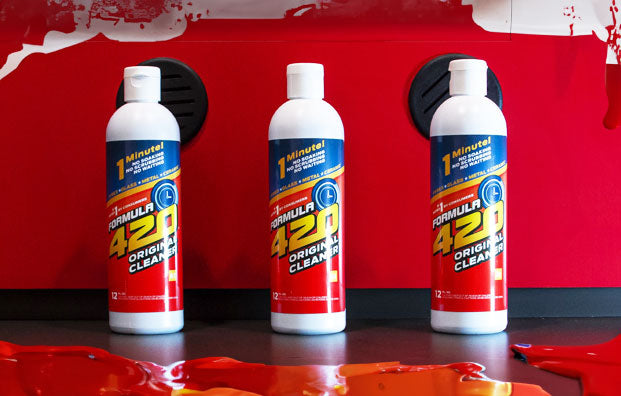Formula 420 bottles near spill