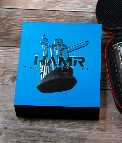 Myster Hamr Rig Kit blue packaging on wood table