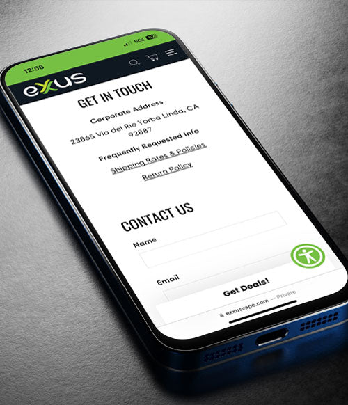iphone with Exxus Vape website customer service