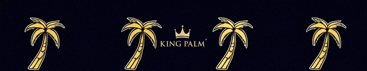 King Palm Brand Story Banner with golden Palm Tree stickers