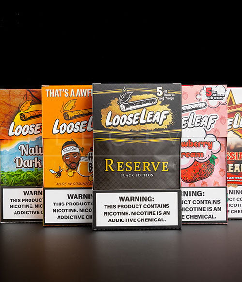 Loose Leaf products standing on table display