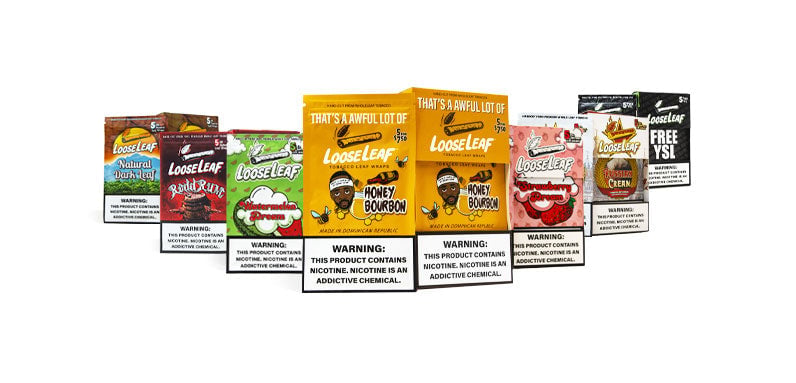 Loose Leaf products on white background