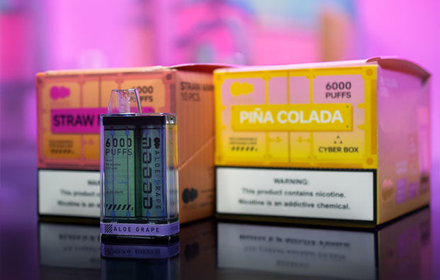 Moood Disposable 10pk sitting with purple background