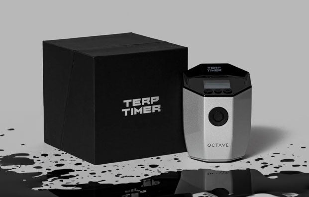 Silver Octave Terp Timer with packaging and black ink