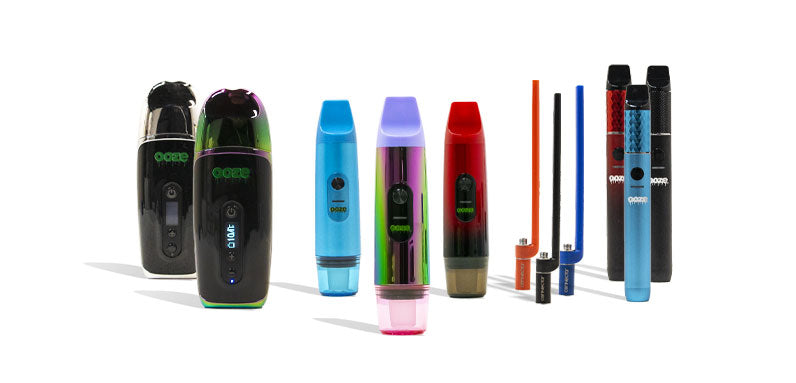 Ooze products standing on white background
