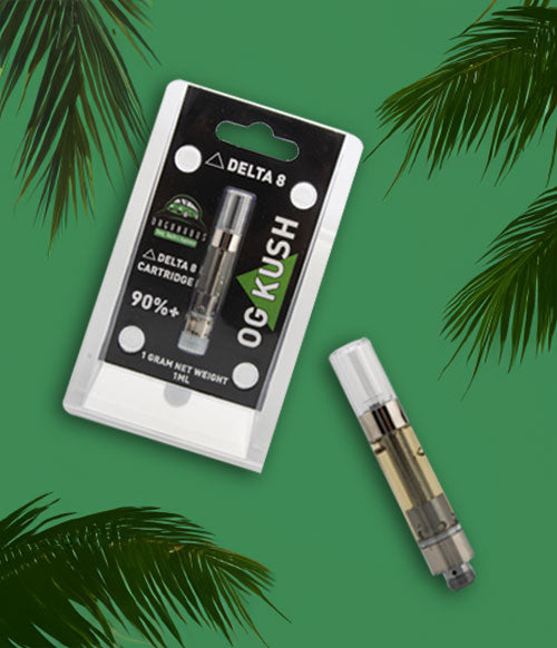 Organabus Cartridges on green background with palm trees