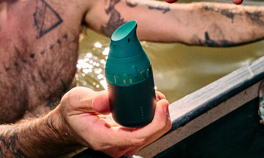 puffco proxy core pine in outdoor lake setting