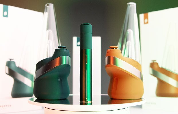 Puffco Pine Canyon Products On Mirror Display