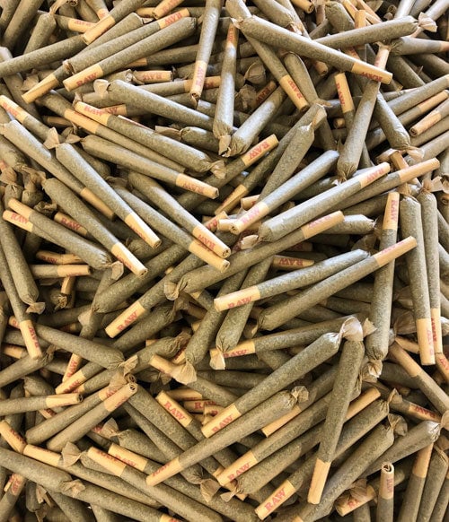 Raw paper joints piled up