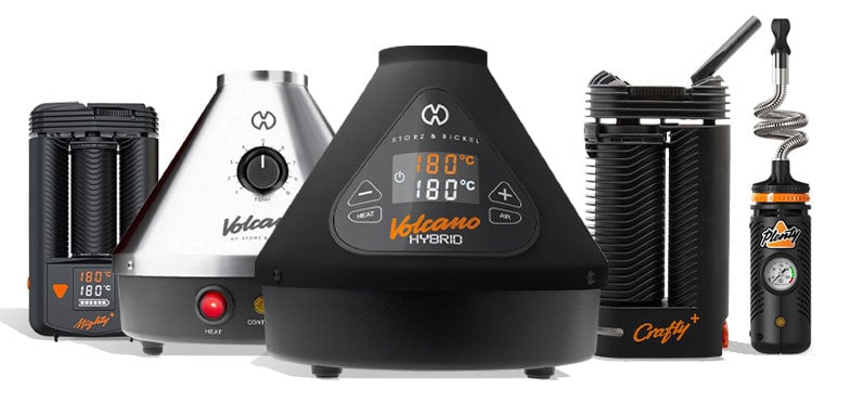 Storz & Bickel products standing in white background