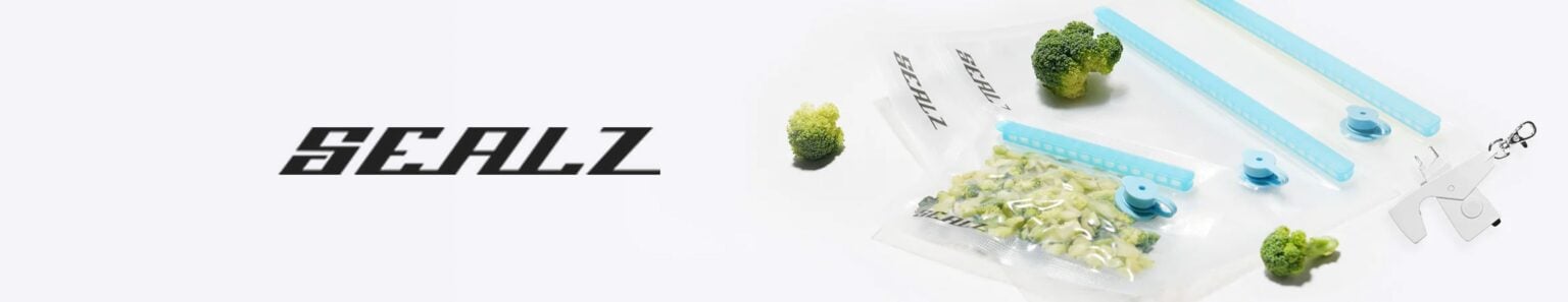 Sealz Logo with product on white background