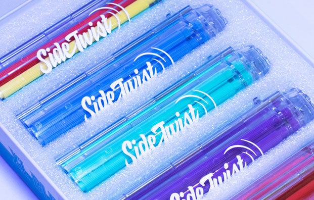 Side Twist inside packaging with different colors