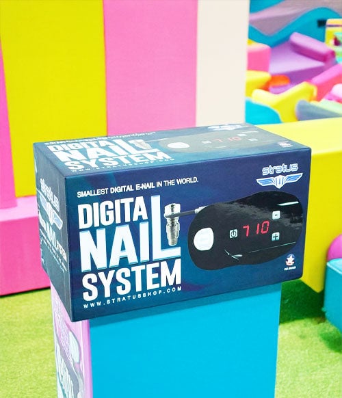 Stratus Enail on colorful platform display