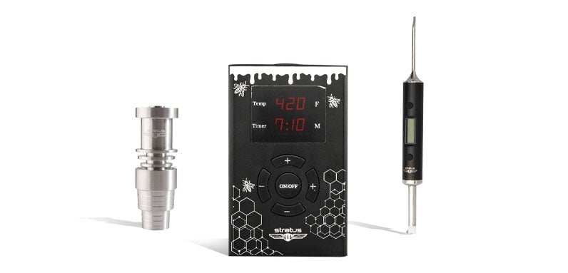 Stratus products standing on white background