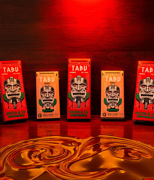Tabu products with golden oil spill