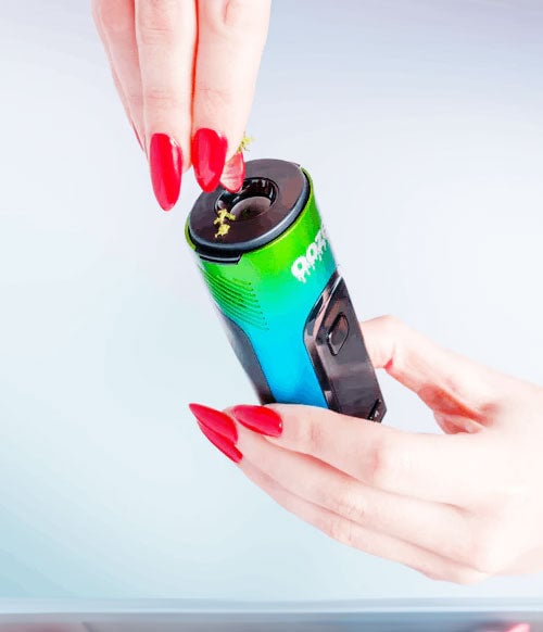 Woman holding Ooze Verge