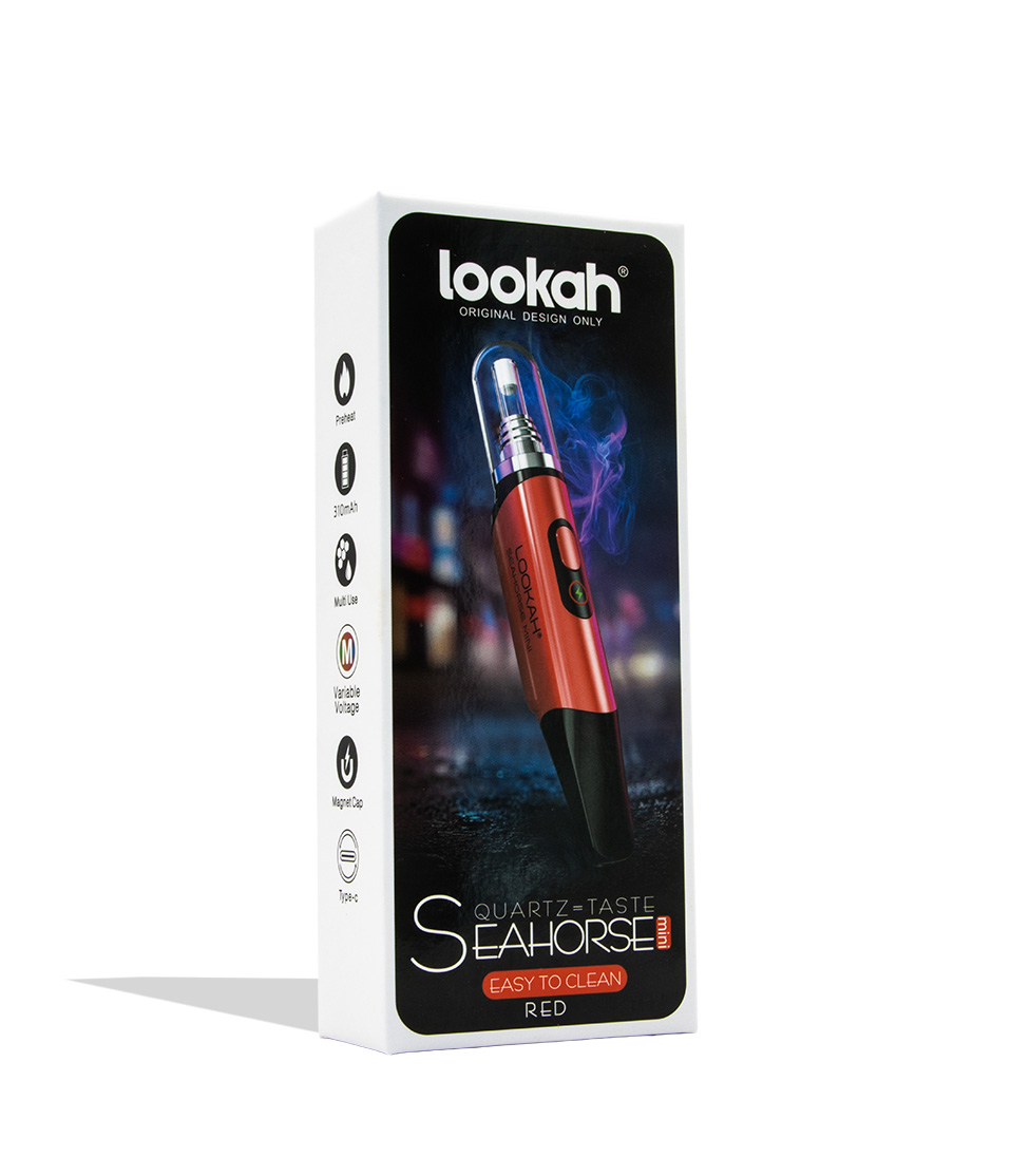 Lookah Seahorse Mini Electric Nectar Collector red packaging on white background