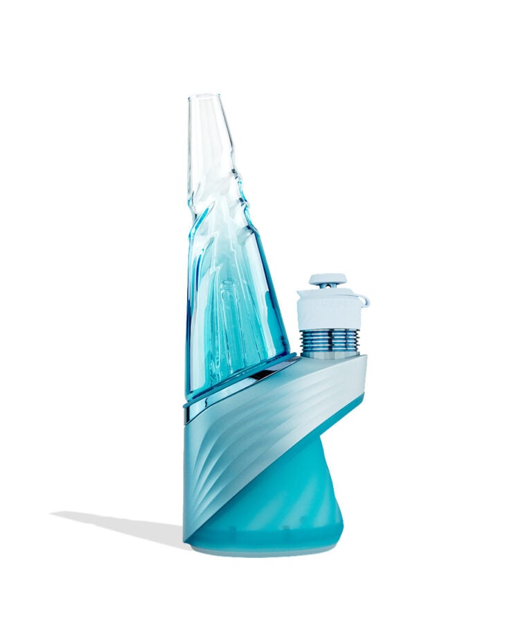 Puffco Peak Pro Limited Edition Glacier Concentrate Vaporizer with 3DXL Atomizer right view on white background