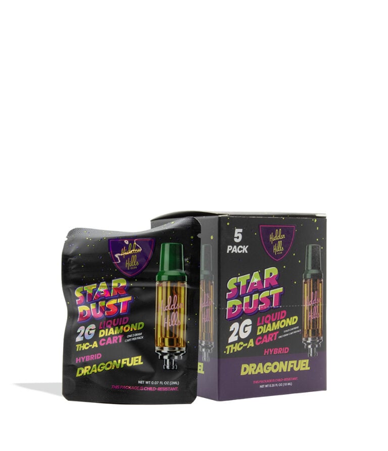 Hidden Hills Stardust 2g Liquid Diamond THC-A Cartridge 5pk Dragon Fruit