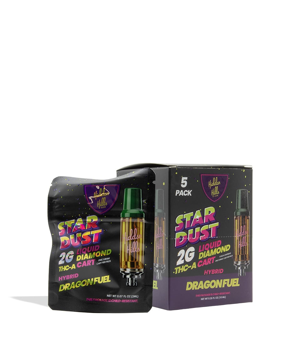 Hidden Hills Stardust 2g Liquid Diamond THC-A Cartridge 5pk Dragon Fruit