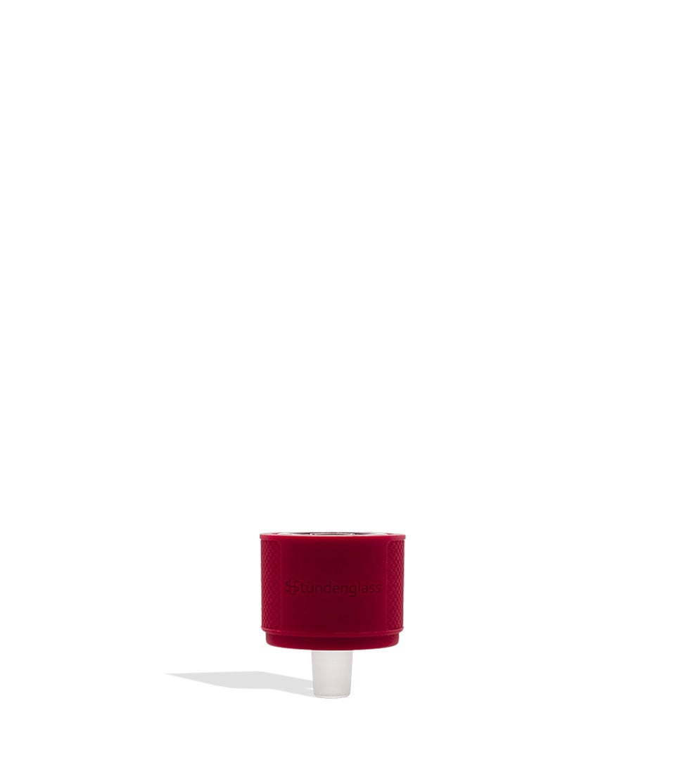 Burgundy Stündenglass Gravity Infuser dry herb bowl on white background