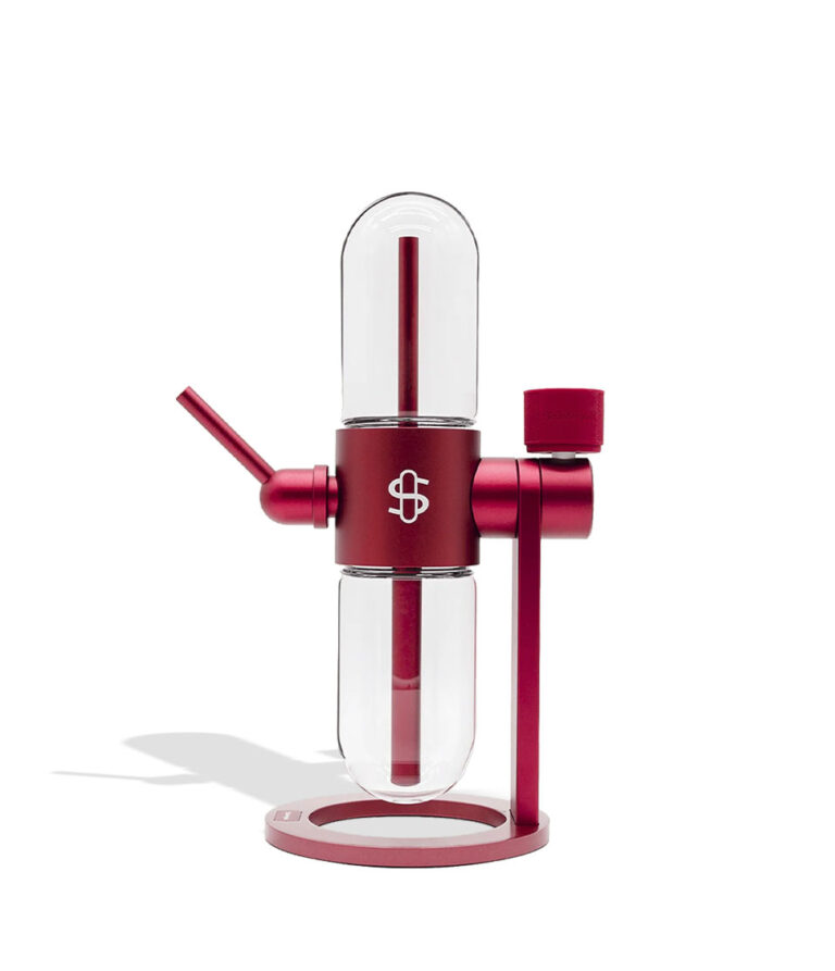 Burgundy Stündenglass Gravity Infuser front view on white background