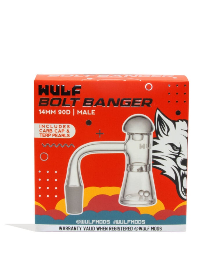 Wulf Mods Bolt 14mm Quartz Banger packaging front view on white background