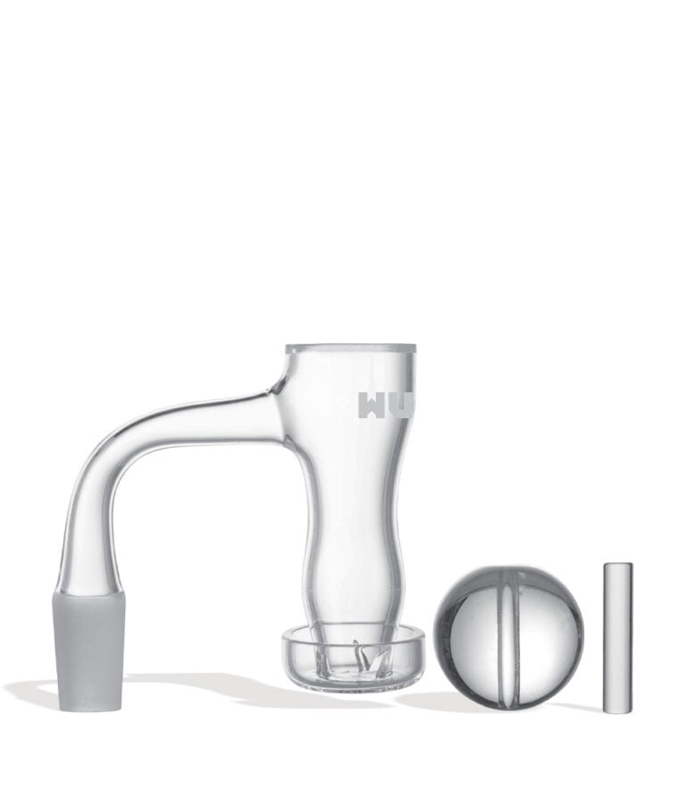 Wulf Mods Crank 14mm Quartz Banger apart on white background