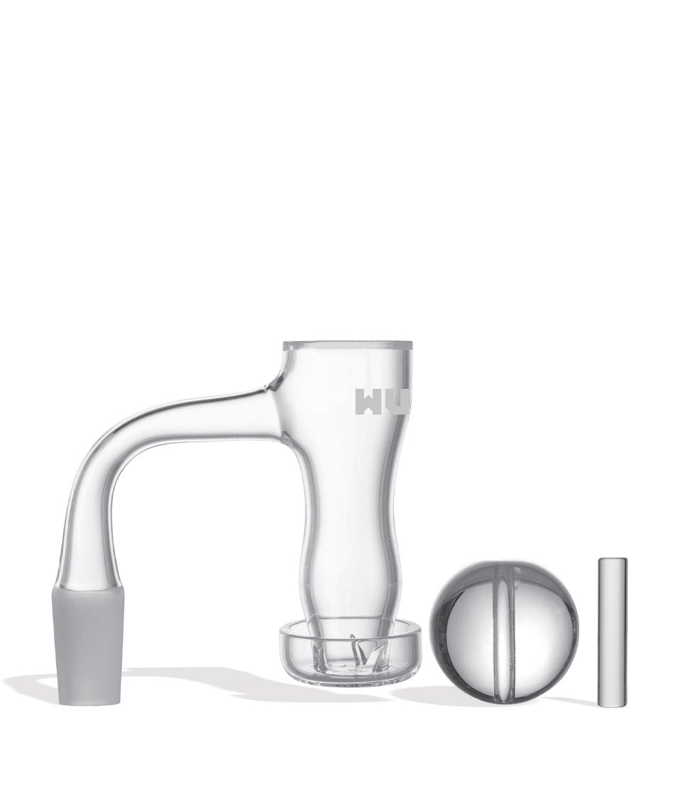 Wulf Mods Crank 14mm Quartz Banger apart on white background