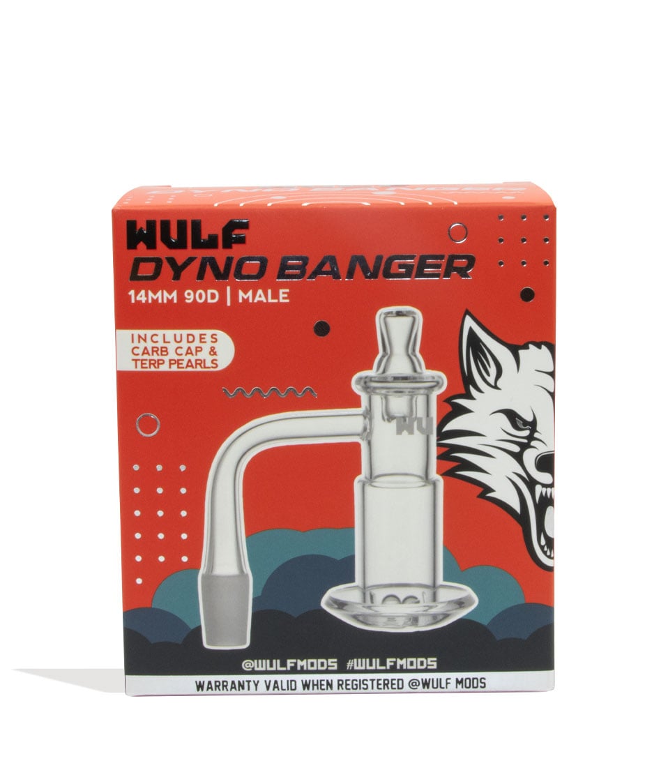 Wulf Mods Dyno 14mm Quartz Banger packaging front view on white background