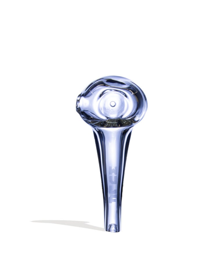 Clear Wulf Mods Glyde Hand Pipe front view on white background