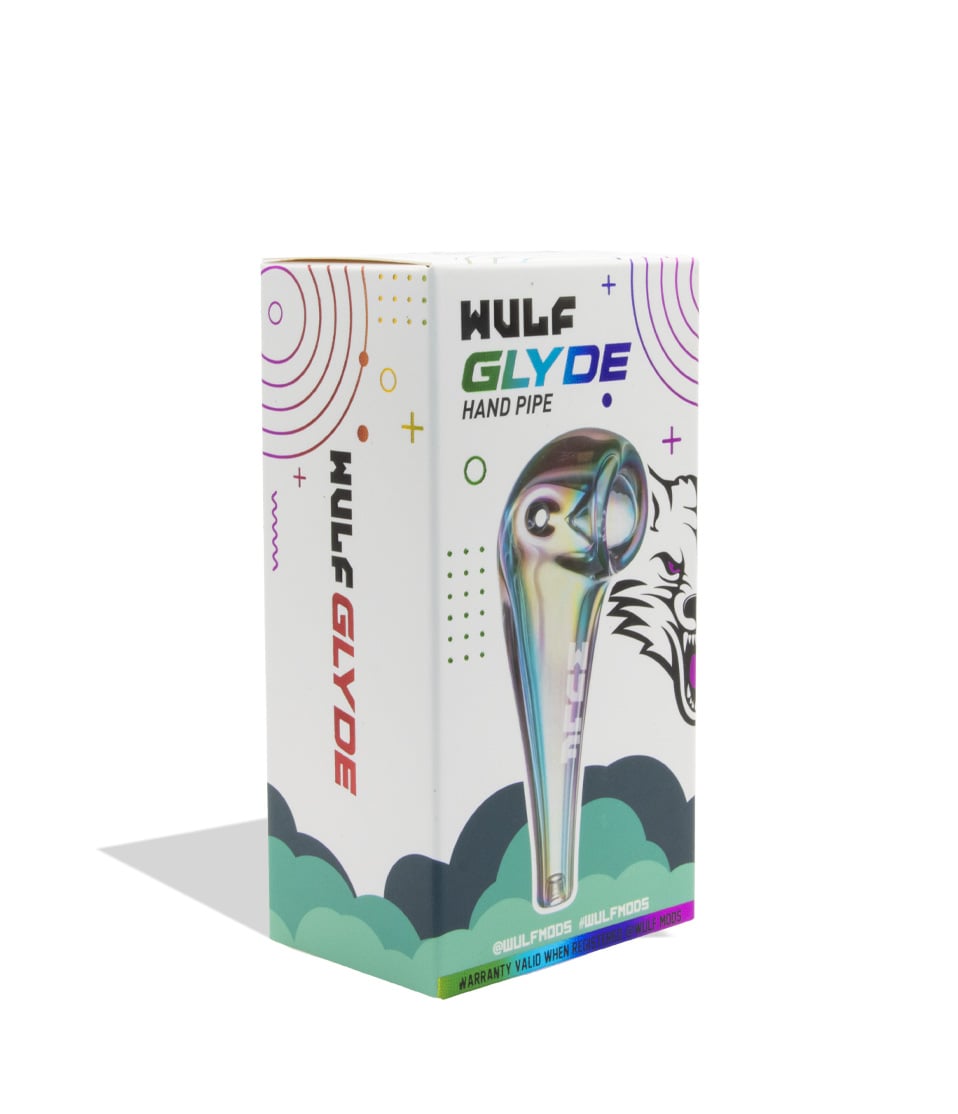 Full Color Wulf Mods Glyde Hand Pipe packaging on white background