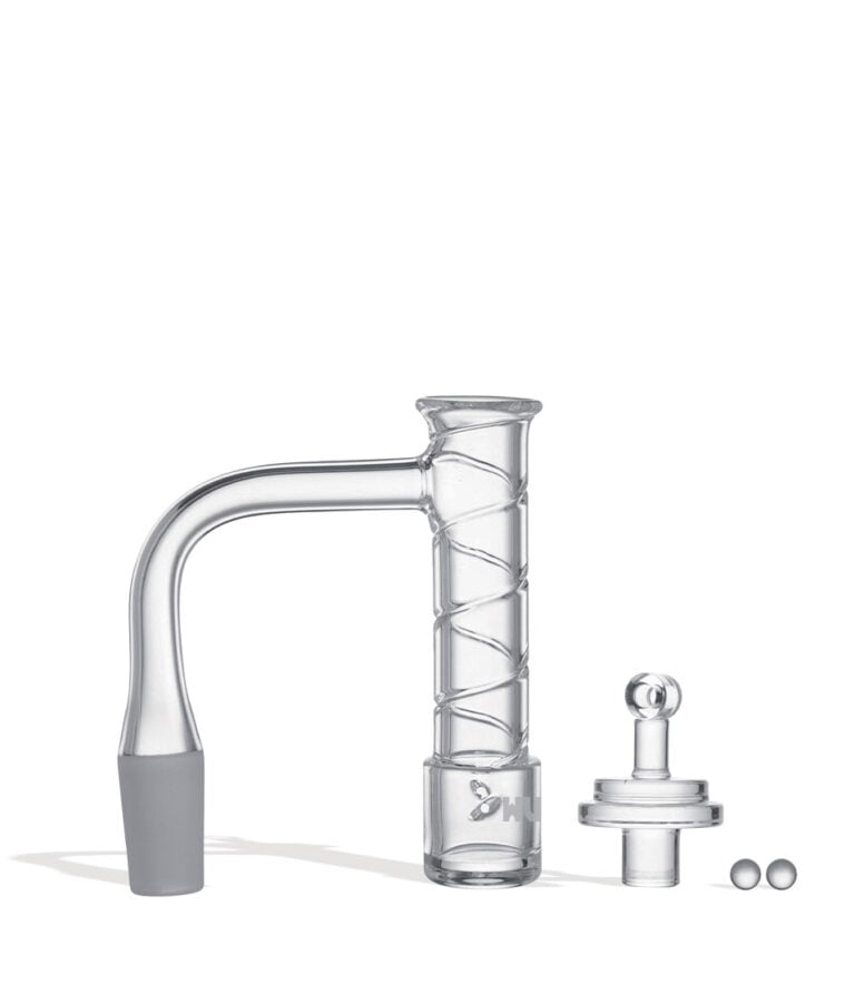 Wulf Mods Zipper 14mm Quartz Banger apart on white background