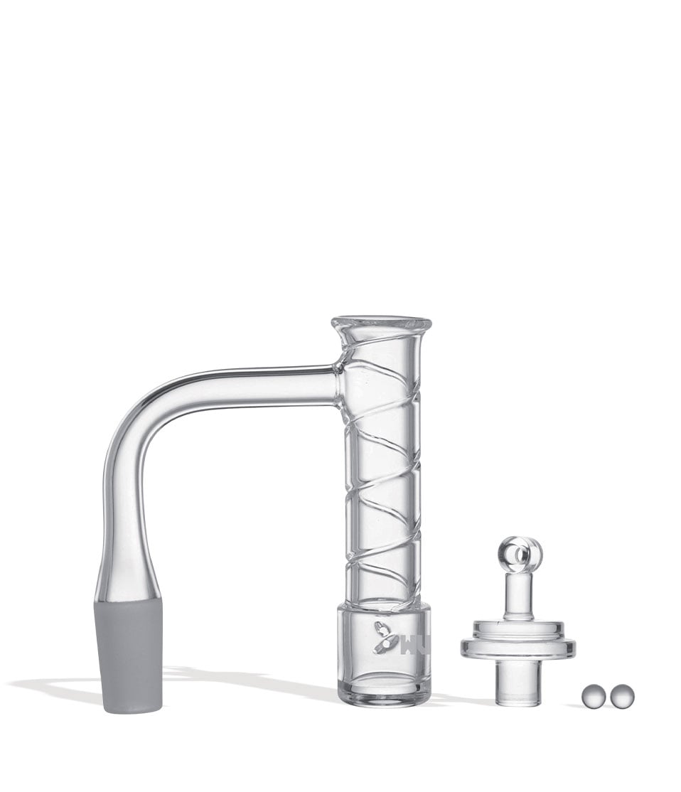 Wulf Mods Zipper 14mm Quartz Banger apart on white background